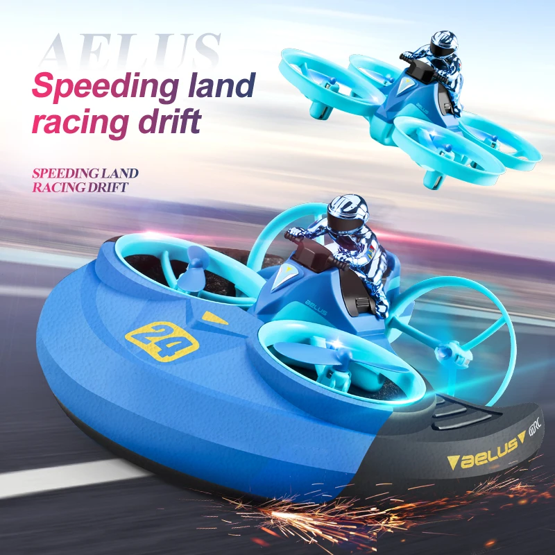 

Mini RC Drone 3 In 1 Hovercraft RC Quadcopter Waterproof Outdoor Airplane Remote Control Amphibious Boat Car Toys for Boy Gift