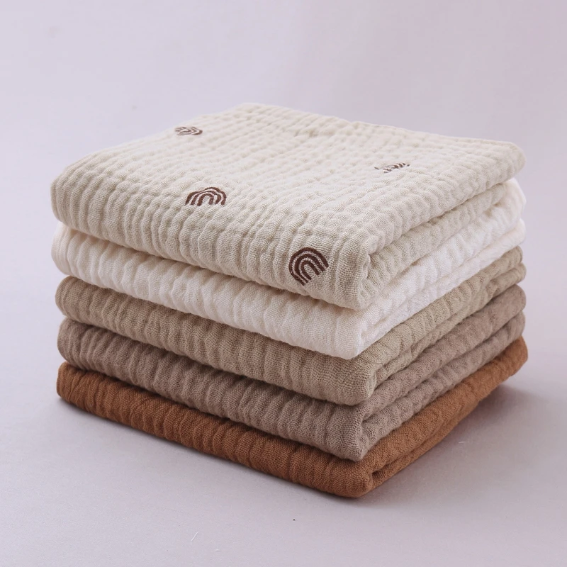 10 Pcs Baby Cotton Square Towel Infant Hand Face Washcloth Handkerchief Muslin Cloth Feeding Bib Burp Cloth Saliva Towel D5QA