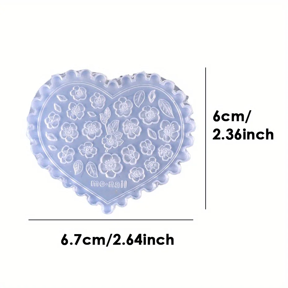 1pc Silicone Nail Carving Mold Rose Flower 3D Acrylic Nail Art Decorations Stamping Plates DIY Manicure Nail Accessories Tools 4