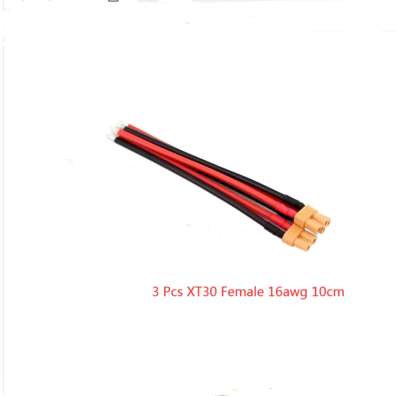 XT30 Pigtail-Stecker, männlicher und weiblicher Stecker mit 100 mm/150 mm 16 AWG verzinntem Drahtkabel für RC Lipo-Akku, FPV-Drohnenladegerät – Detail 6