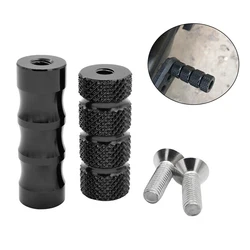 1pair Footrests Universal Aluminum Alloy Motorcycle Gear Shift Lever Brake Pedal M6 Footpeg Shifter Footrests Replacement Parts