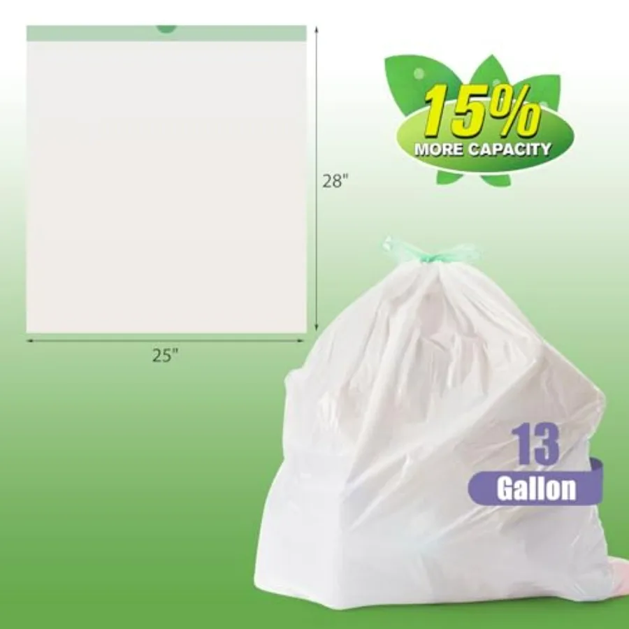 13-Gallon Drawstring Tall Waste Bags – 110-Count, 0.8 Mil 4