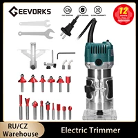 Electric Trimmer Multifunctional Wood Milling Trimming Engraving Slotting Machine Versatile Woodworking Carving Router Tool 1