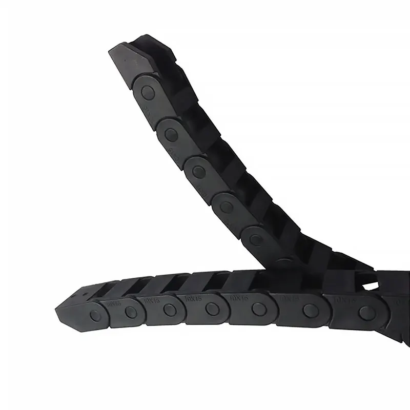 Cable Drag Chain Wire Carrier 10x10mm 10x15mm 10x20mm L1000mm End Connectors For CNC Router Machine Tools