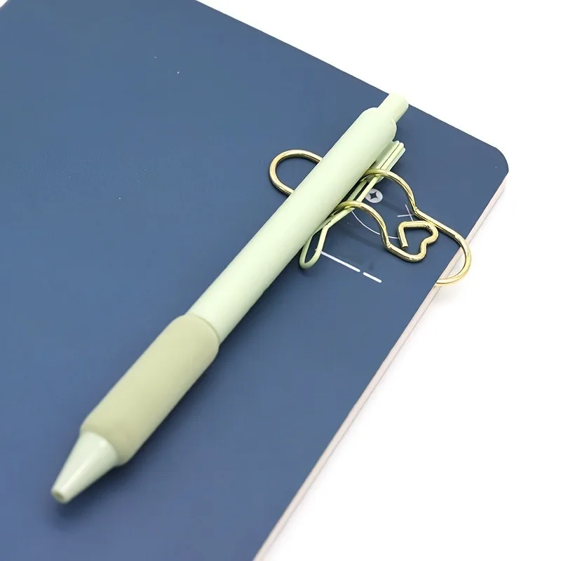 4 multifunctional pen clip pen hanging love paper clip pen button notebook accessories fixed seat pen clip 3