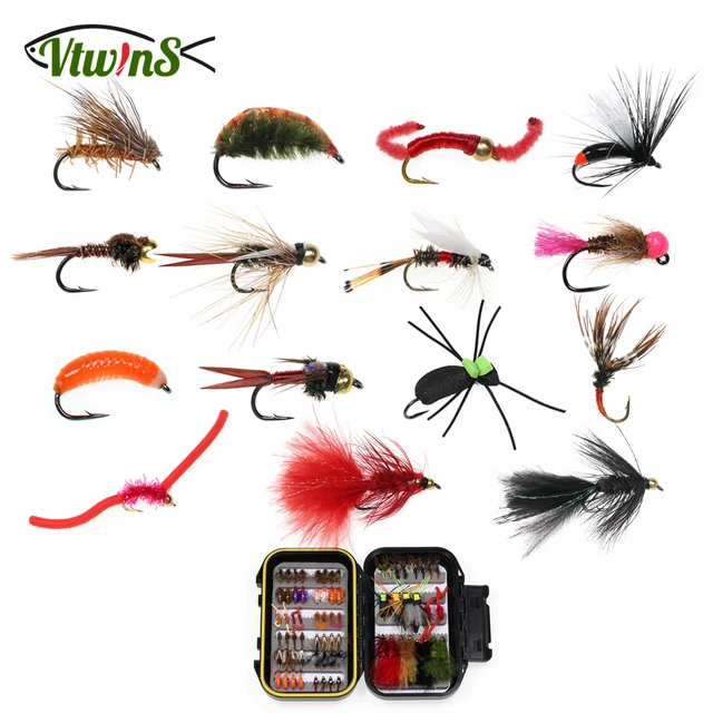 Vtwins Fly Fishing Flies Kit Dry Wet Flies Nymphs Trout Lures Fishing  Tackle Carp Fishing Lures Artificial Bait Insect Lure - AliExpress