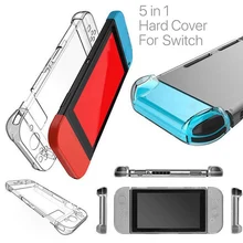 

For Nintendo Switch Protective Case Anti-slip Transparent Anti-scratch Anti-drop Seperated Hard Case Fundas for Nintendo Switch