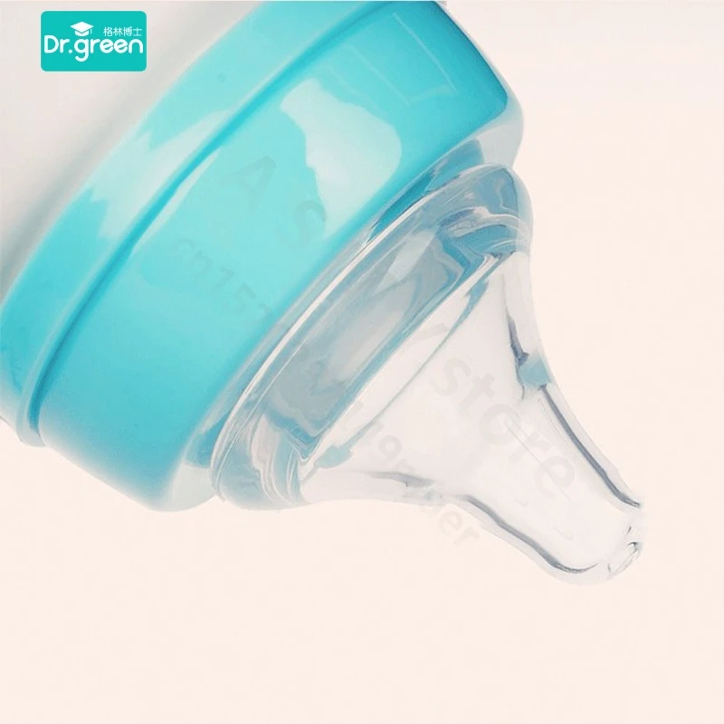 Dr.Green  Wide Mouth Bottle Newborn baby bottle Explosion-proof and drop-proof glass 220mL/180mL Washable Bottles 5