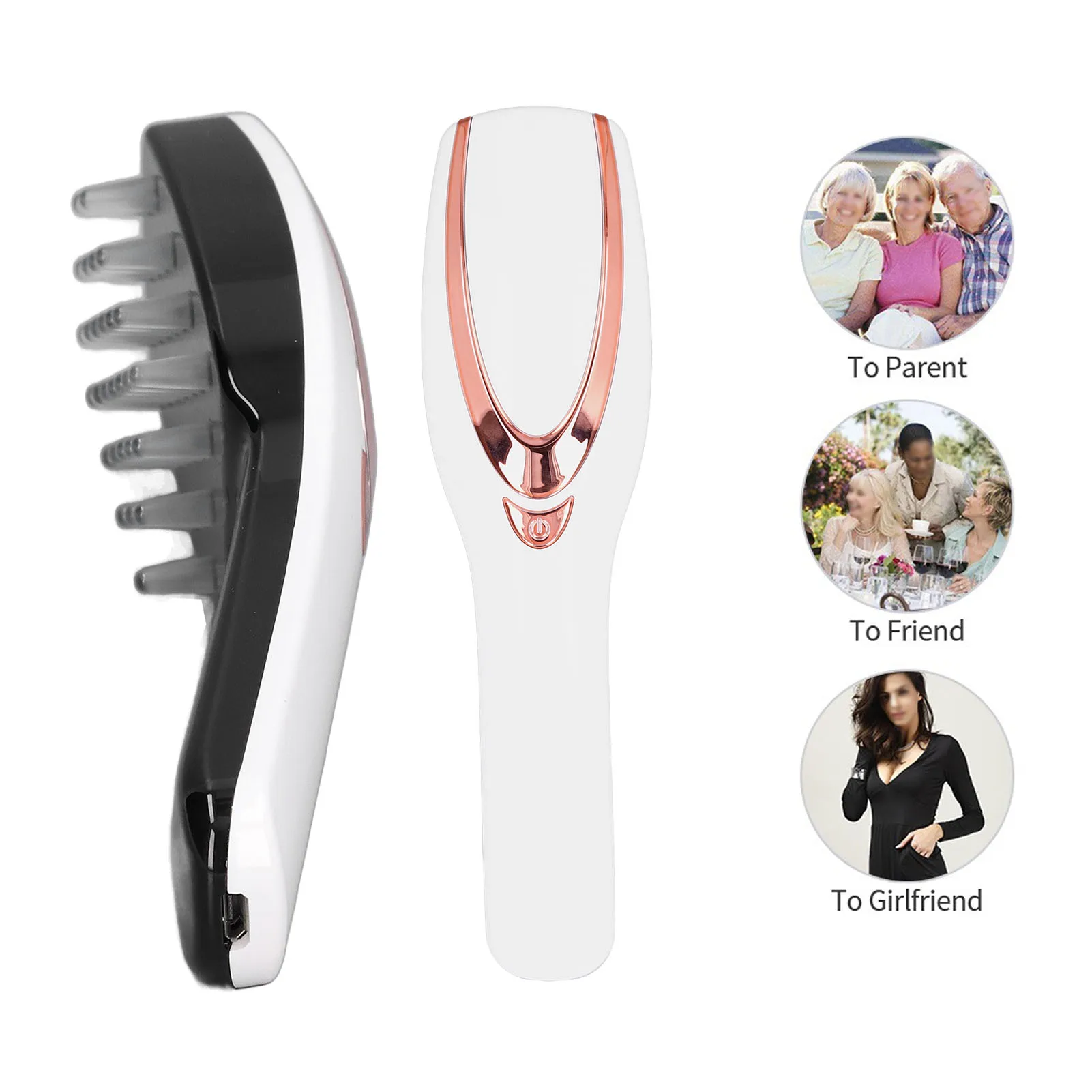 Scalp Massager Red Light Therapy Blue Light Therapy Hair Growth Brush Phototherapy Comb Vibration Massage Scalp Nourisher