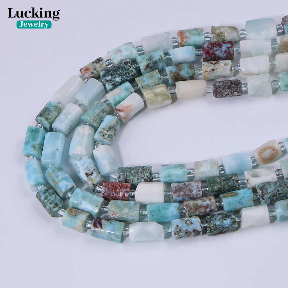 Genuine Dominican Larimar Hexagonal Beads 7x10mm Gemstone Beads for DIY Jewelry, Healing Crystal , Spiritual Energy Crafts 6