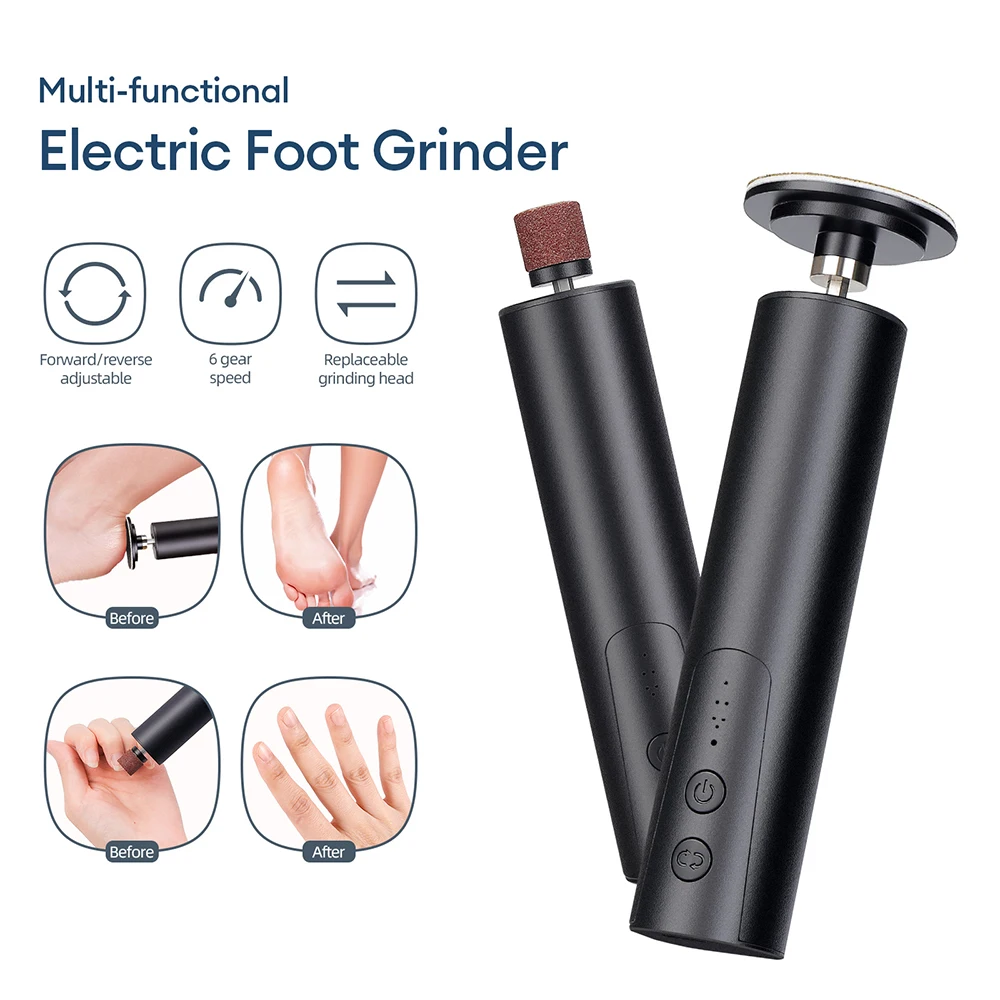 USB Electric Dead Skin Pedicure Automatic Foot Grinder Foot Callus Remover Foot Care File Heels 6 Gear Speed Electric Foot Grind