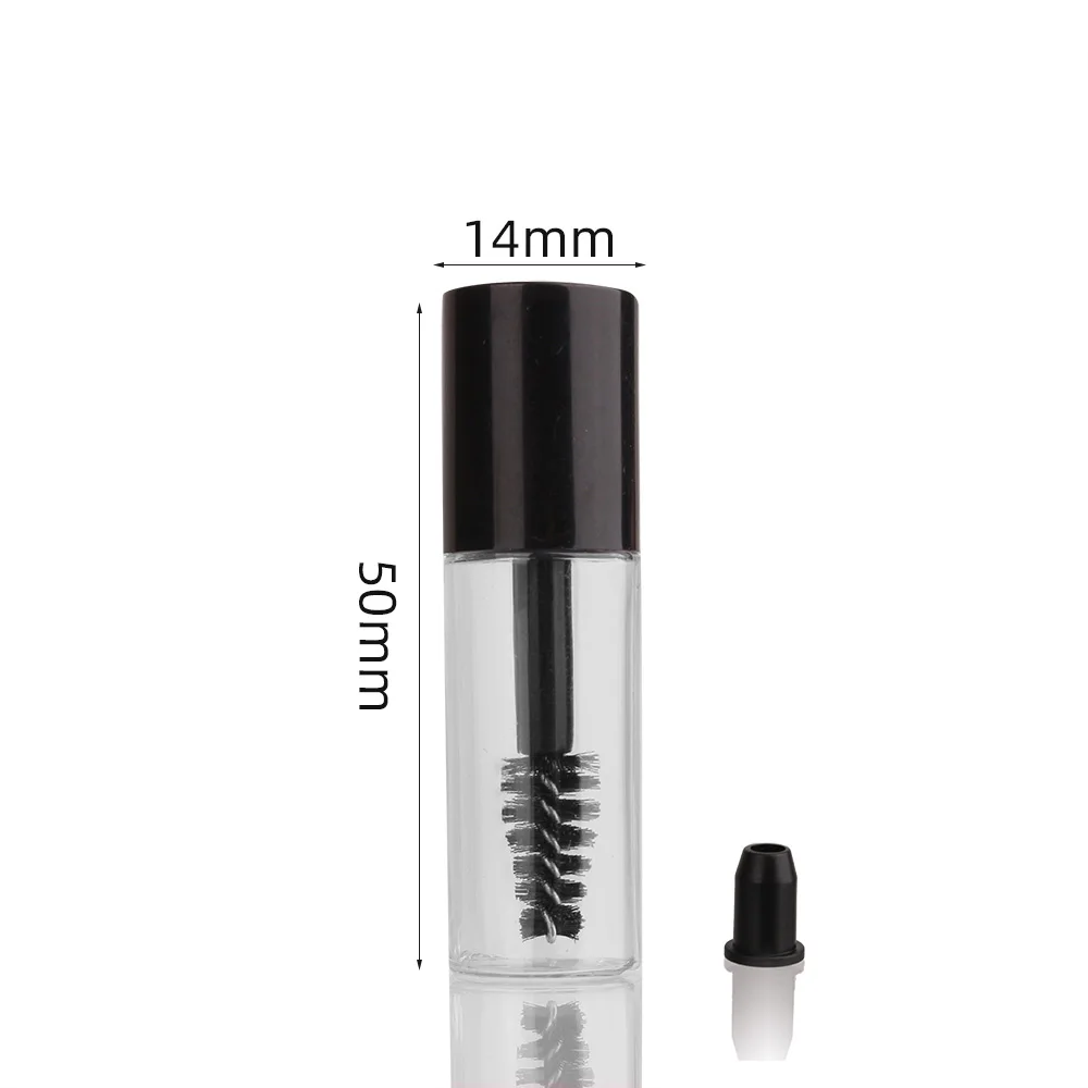 Cosmetic Bottle Makeup Empty Bottle 3ml 10pcs Pack3ml Empty Mascara Tube Eyelash Cream Vial Liquid Bottle Sample Cosmetic Container with Leakproof Inner Black Cap
