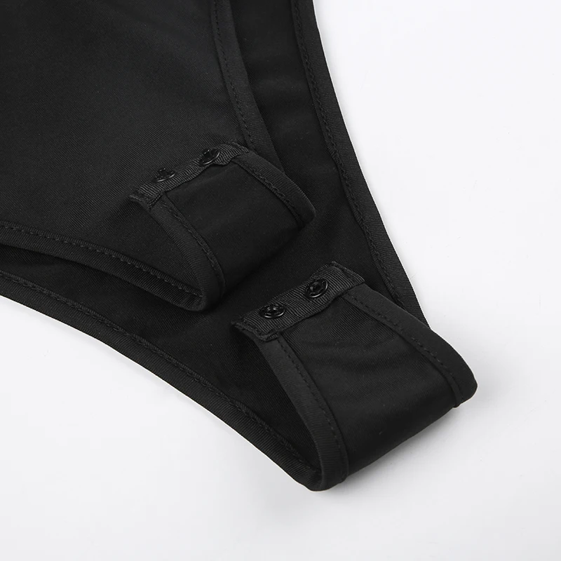 Body sexy con agujeros para fiesta rave, sin mangas, sin espalda, negro, ajustado, para mujer, para salidas nocturnas