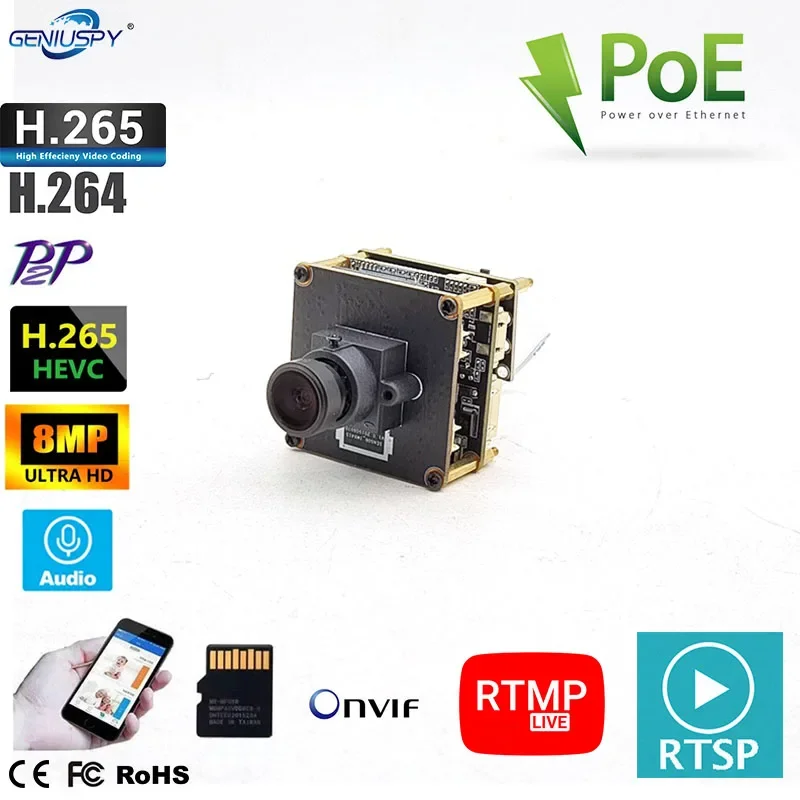 4K Ultra Low-illumination Sony IMX415 Sensor 8MP 30FPS Real