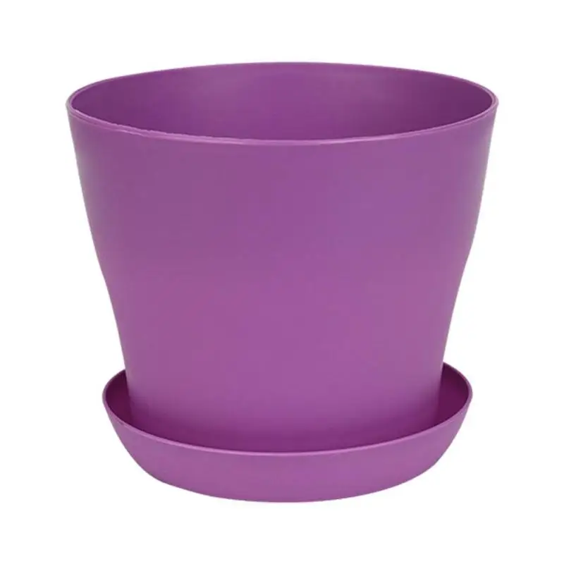 POT DE FLEUR,VioletPot de fleurs coloré en résine Durable, 1 pièce