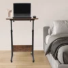 Bedside Desk with Universal Wheel Oversized Table 32-47in Adjustable Height Laptop Portable Study Standing for Dormitory Student 6