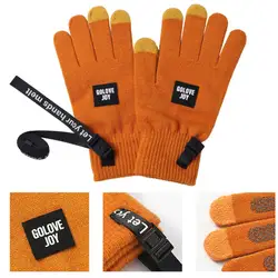 Fashion Winter Gloves Comfortable Thickened Winter Three-finger Touch Screen Gloves Soft Full Finger Gloves for Daily Wear
