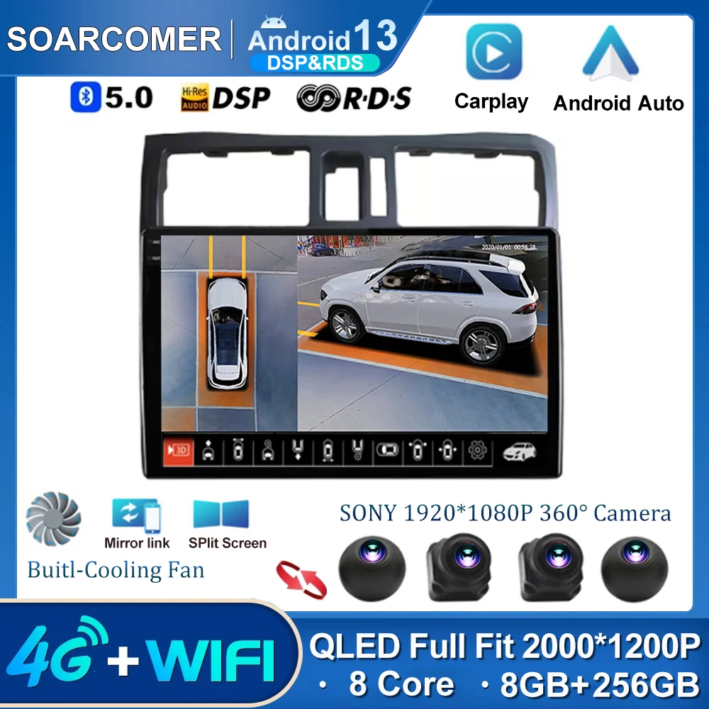 

Автомобильная стереосистема Android 13 для Nissan Cefiro A33, левый руль 2003 - 2012 SWC, мультимедийная магнитола с Навигатором GPS Carplay