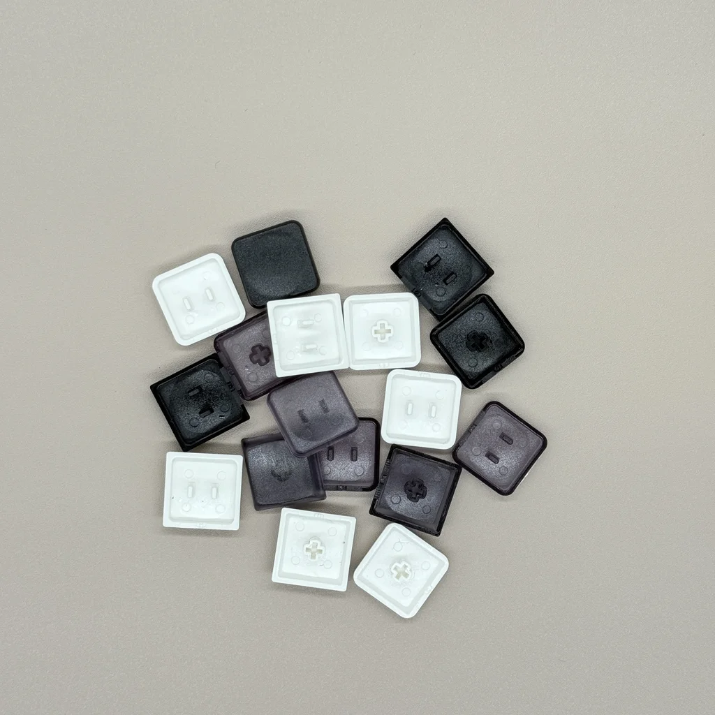 10/30/50PCS Kailh1350 Choc 스위치 용 로우 프로파일 키 캡 1u PBT 기계식 키보드 초박형 검정 흰색 투명 키 캡