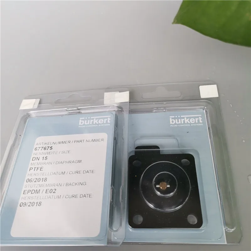 

Burkert Double Diaphragm DN15 PTFE EPDM Baodi Diaphragm Valve Diaphragm 677675 Stock