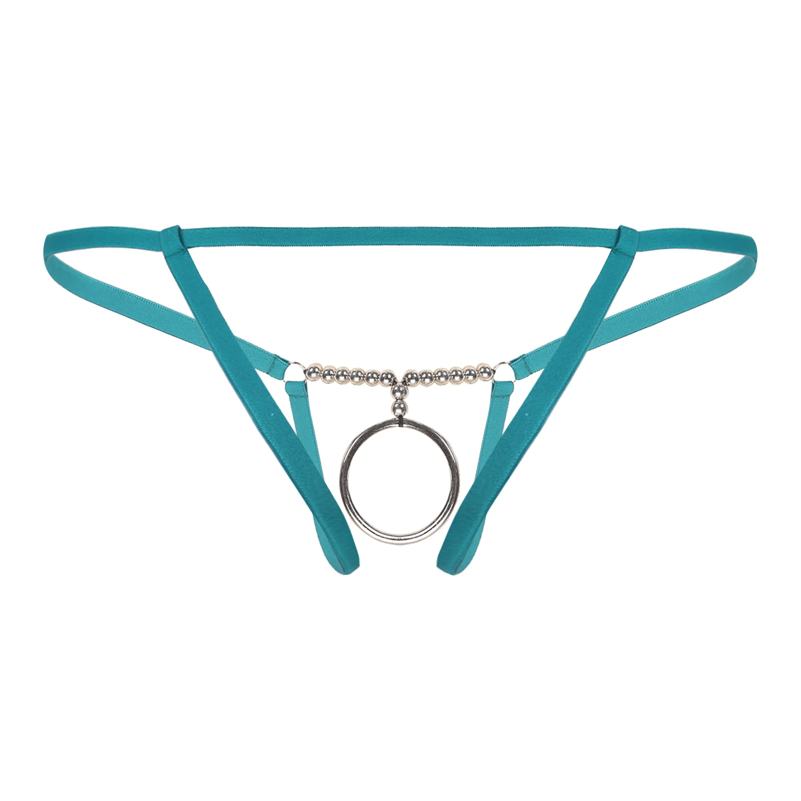 Sexy Mens Lingerie G-strings Thongs Beaded Crotchless Open Butt Underwear Low Rise Hollow Out Hot Sexy Strappy Gay Male Panties