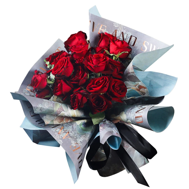 5 pezzi di carta da stampa semplice Bouquet di carta da regalo per