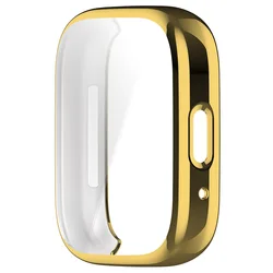 Premium Soft TPU Protective Shell and Full Screen Bumper Cover (Gold)