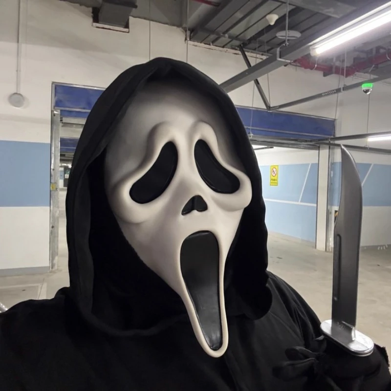 Máscara De Halloween De Látex – Careta De Calavera Grito Realista Para Adultos, Disfraz Terrorífico