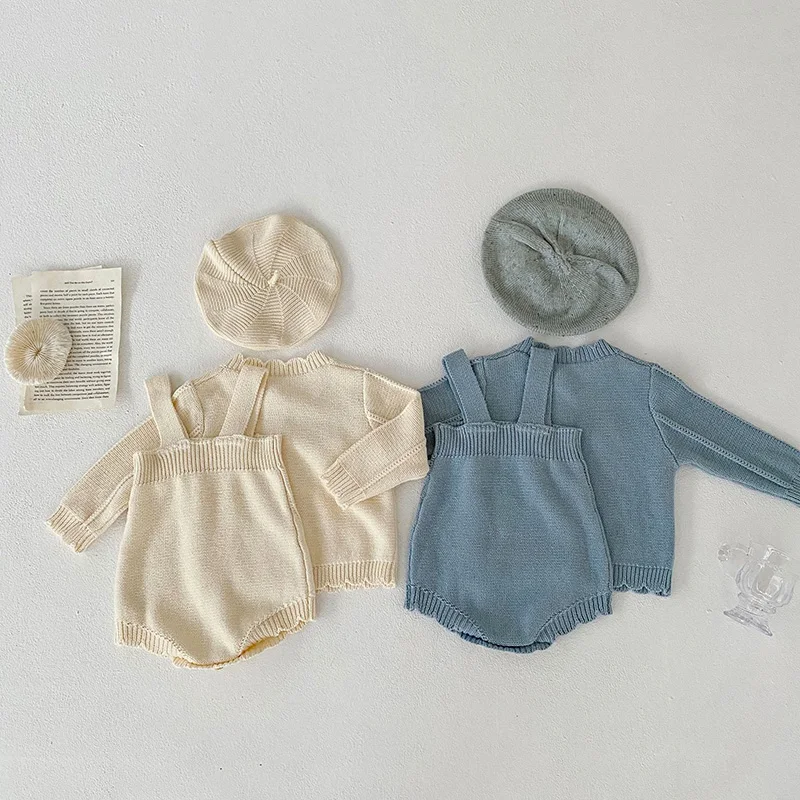 Autumn Baby Clothing Set Cardigans Knit Suit