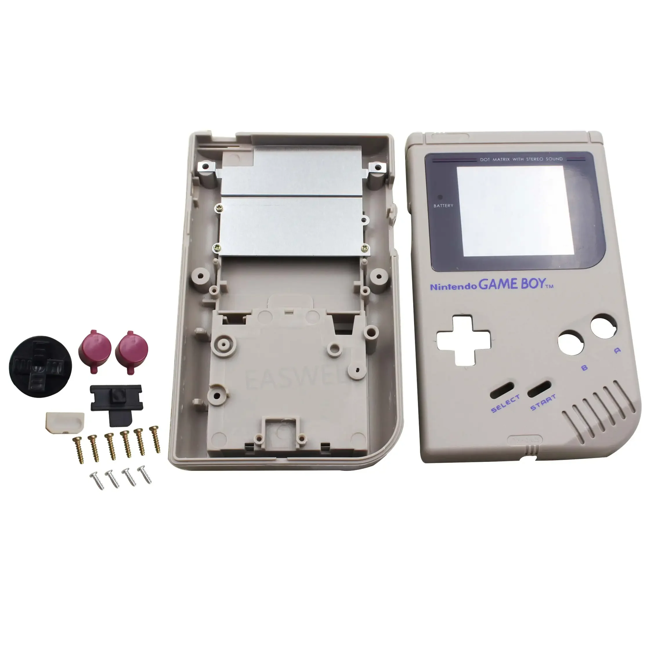HOUSING GREY SHELL CASING COMPLETE KIT For NINTENDO GAME BOY CLASSIC DMG-01