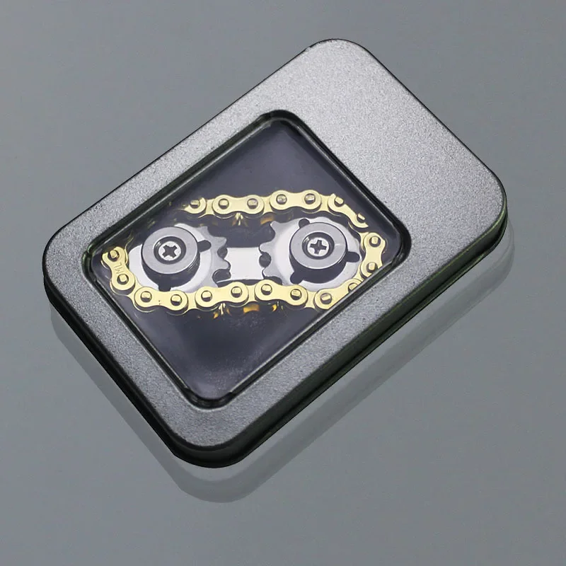 Fidget Toys Metal Flywheel Gyro Gear Chain Antistress Fun Sprockets Hand  Spinner Stress Reliever Gift EDC for Children Adults