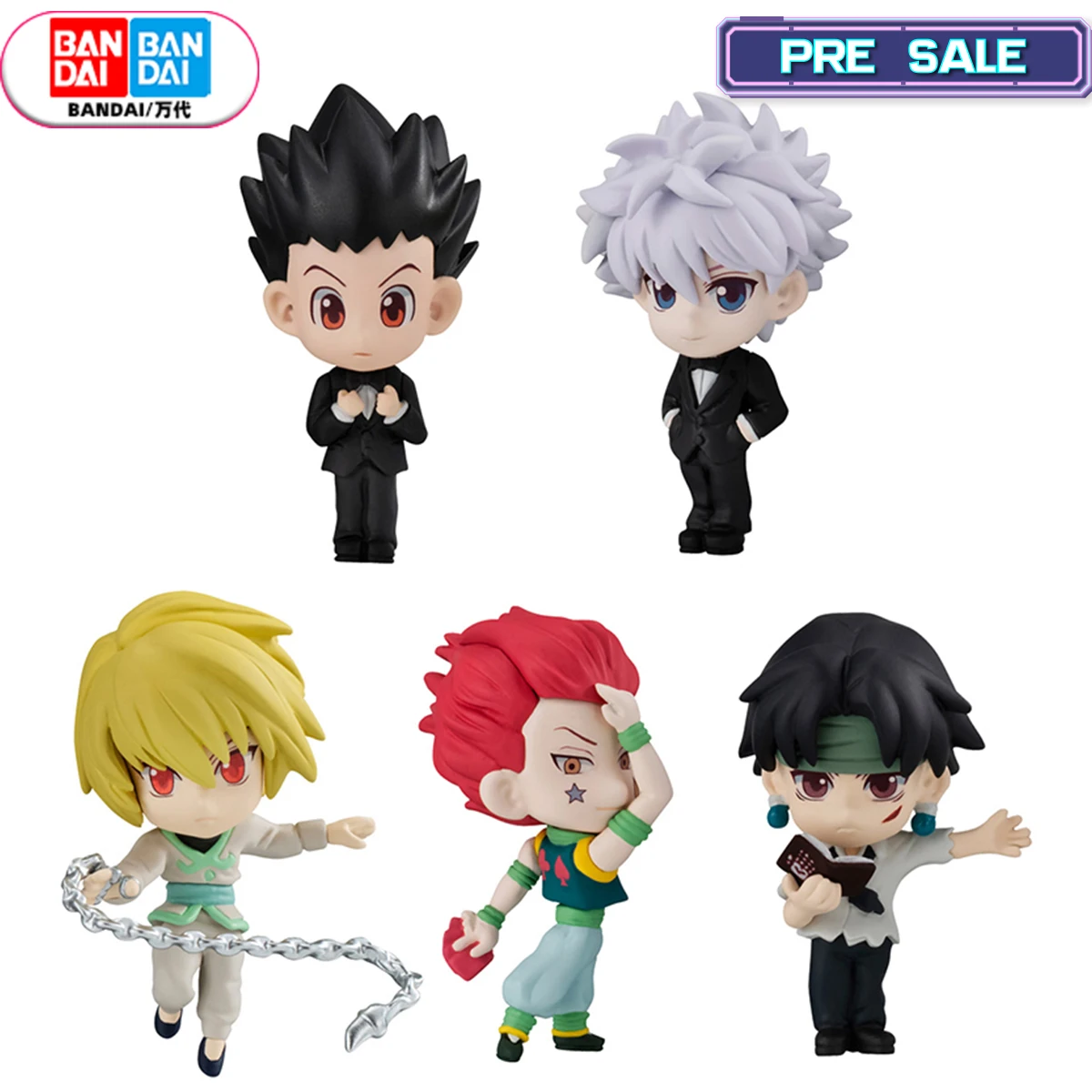 HxH Anime Figuren Set – Gon, Killua, Kurapika & Hisoka, 9 Cm PVC