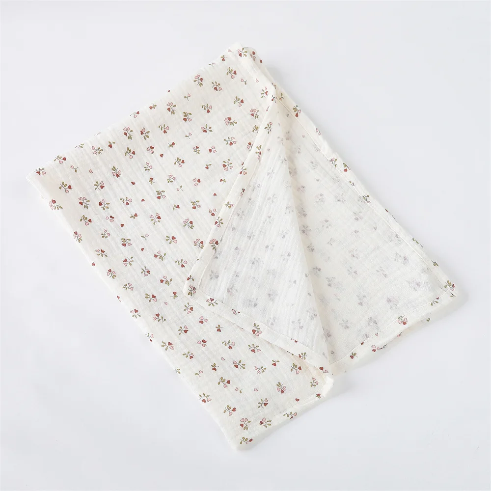 Floral Print Cotton Muslin Swaddle & Stroller Cover