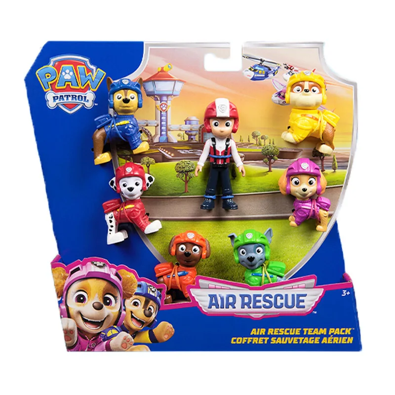 7 יחידות / מערכת מקורית Paw Patrol Air Rescue Ryder Chase Marshall Rubble Zuma Skye Rocky