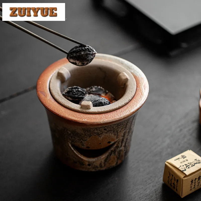 Japanese Wood-fired Porcelain Carbon Stove Kiln Change Ink Rough Pottery Alcohol Stove Outdoor Tea Making Fire Furnace Teaware