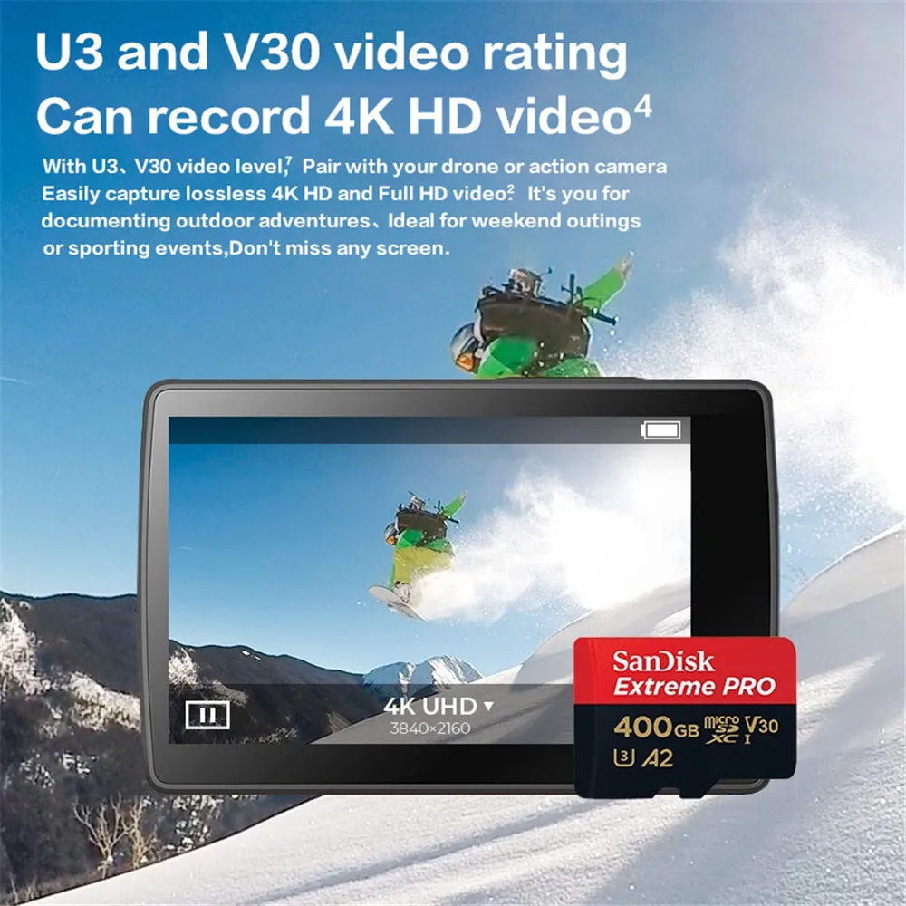 SanDisk Extreme Pro 1 ׶Ʈ 512 Ⱑ Ʈ 128 Ⱑ Ʈ ÷ ī TF ޸ ī SDXC UHS-I 400 Ⱑ Ʈ 256 Ⱑ Ʈ 64 Ⱑ Ʈ U3 V30