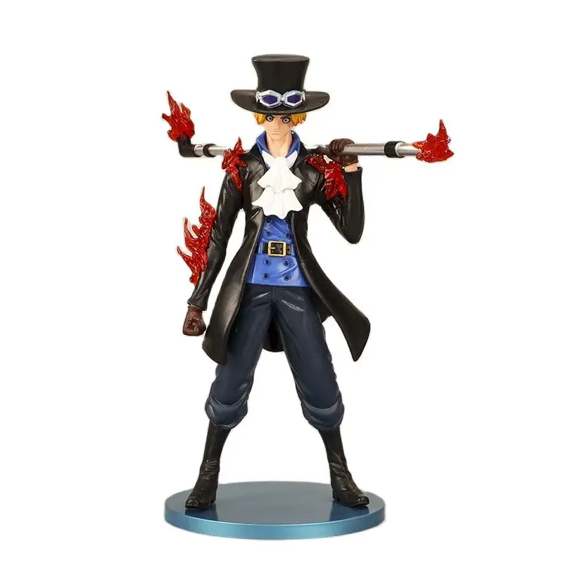 Anime One Piece Mera-Mera Fruit Sabo Pvc Action Figure Da Collezione Manga Statue Model Kids Toys Doll 23Cm