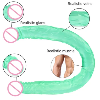 Realistic Dildo 55cm Super Long Double Head Dildo for Woman Lesbian Gay Flexible Soft Silicone Jelly Fake Cock Penis Adult Toys 4