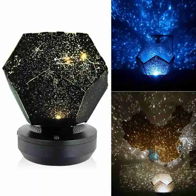 

E2 Starry Sky Projector Night Light USB Celestial Star Lamp Cosmos Decor Astro Romantic Bedroom Decoration Home LED Lamp Bedside