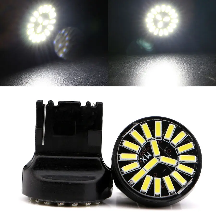 

50 шт., светодиодсветодиодный поворотники T20 7440 7441 992 LED 4014 19SMD Canbus