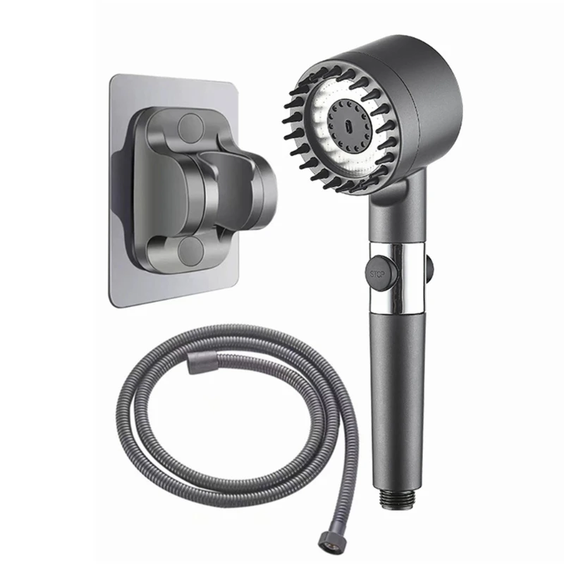 

Shower Head High Pressure Shower Head with 3 Modes Powerful Square Shower Head Single Hand Adjustable Durabl