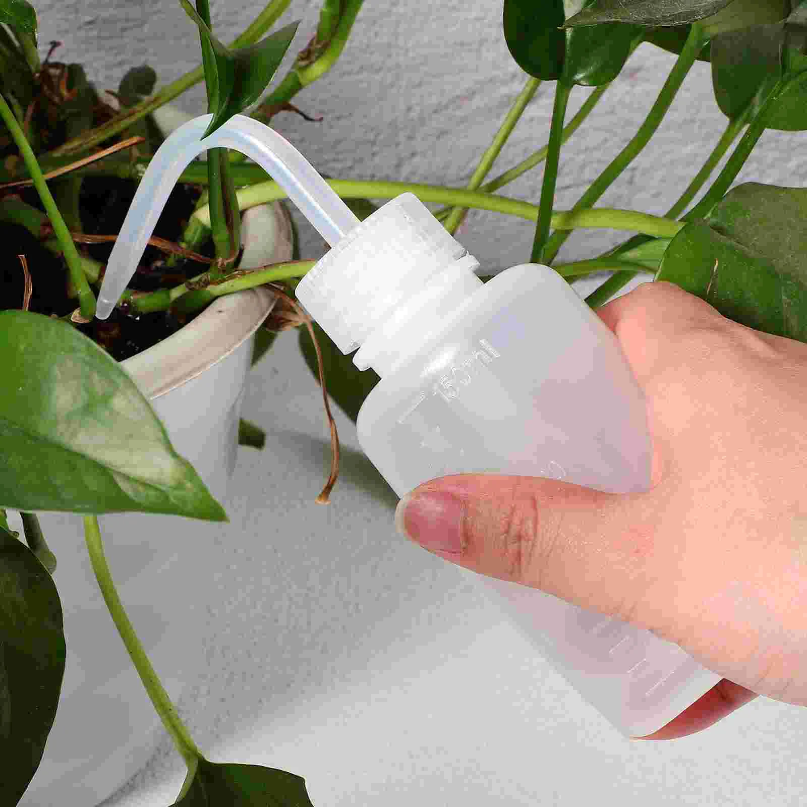 3 pcs White Plastic Wash Bottle With Graduated Markings Narrow Tip For Lab Tattoo Refillable Containers Squeeze Bottles Small