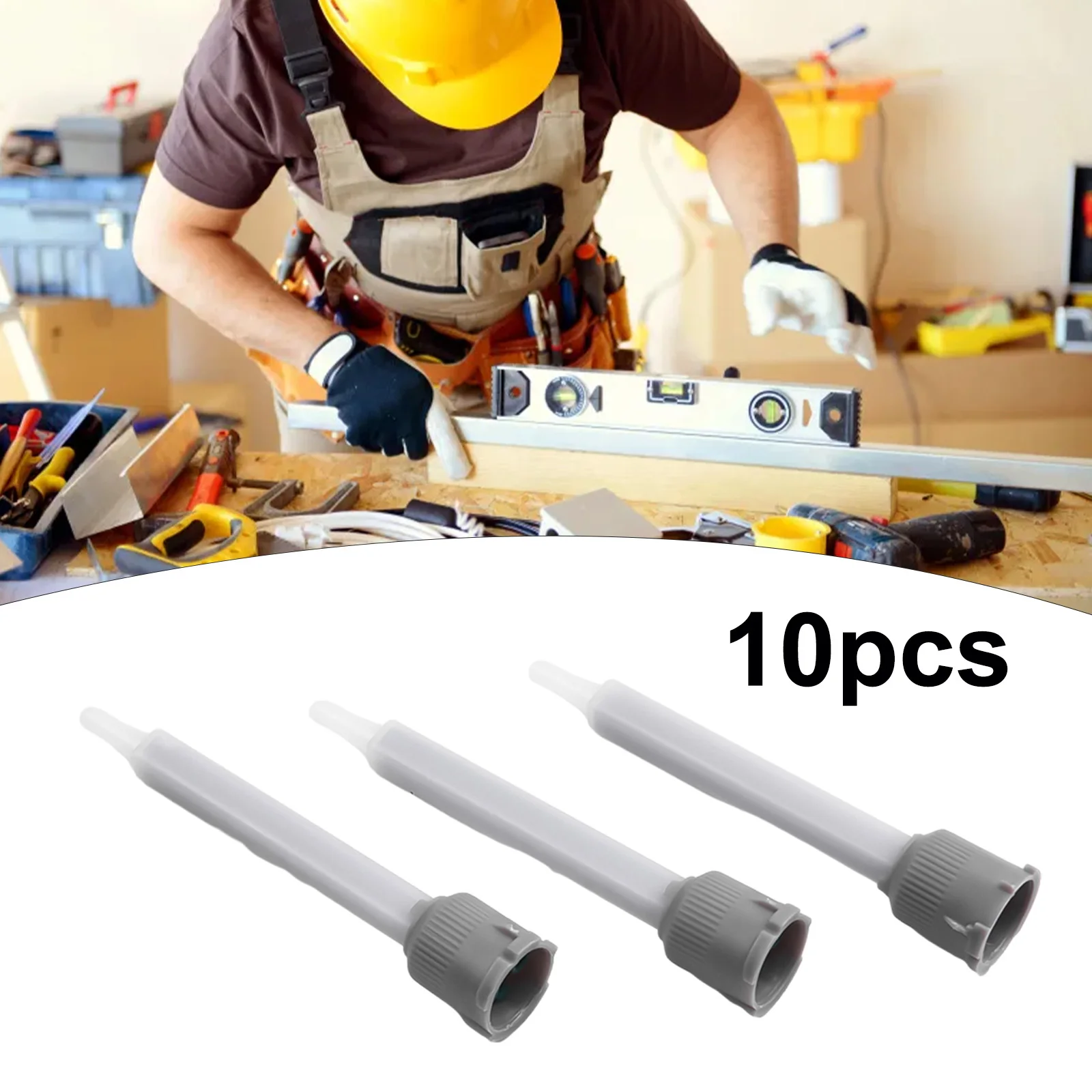 

10pcs Epoxy Resin Mixing Nozzle Static Mixer Adhesive Mixing Tube Syringe For AB Glue Gun Two Component Liquid Mixer 1:1
