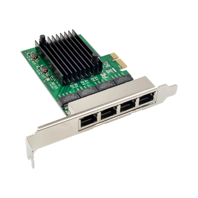 

RTL8111F Chipset PCIe X1 Quad Gigabit 1000BASE-T Ethernet Network Controller Card Supports IEEE 802.1Q VLAN Tagging