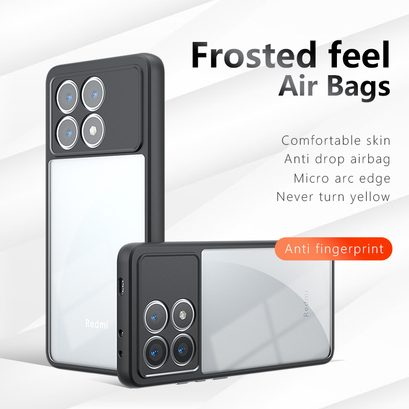 Case for POCO F6 X6 Pro Cover Luxury Matte Transparent Phone Case for POCO F6 Pro Acrylic Shockproof Bumper POCOF6 Funda