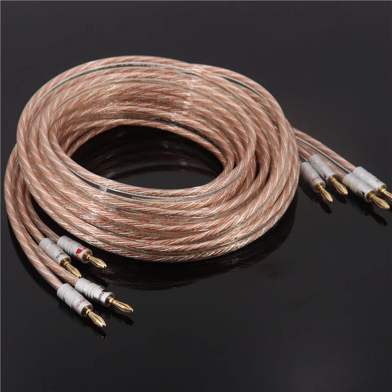 Bm400T Hifi Speaker Cable Horn Cable 4M2 Copper Silver Braided Conductor