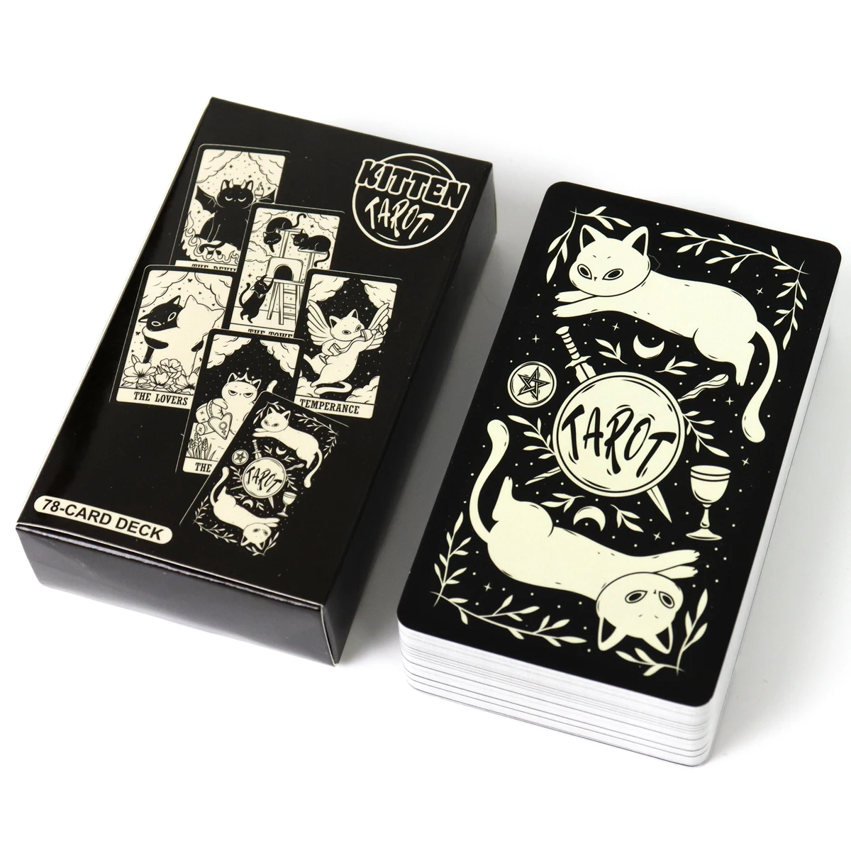 Kitten Tarot Deck For Family Party High Quality Fortune Telling Divination Tarot Cards for Beginners Rider-waite Tarot System 4