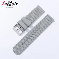 Quick Release Waterproof Silicone Watch Strap in Multiple Colors - 22mm (Grey)