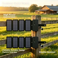 Chargeur solaire portable 5V 2.4A USB pour extérieur, pliable, pour camping, randonnée, sac à dos, voyage, alimentation smartphone 1