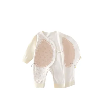 AYNIGIELL رومبير أطفال فائق النعومة للجنسين 0-6 أشهر - 100% قطن بدون عظم، بيجامة بأكمام طويلة للفصول الأربعة 5